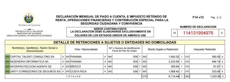 RETENCIONES A PROVEEDORES EXTRANJEROS EN DOMINICANA