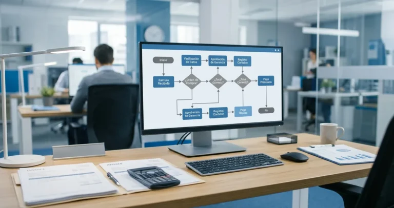 Proceso de pago a proveedores diagrama de flujo en oficina financiera B2B