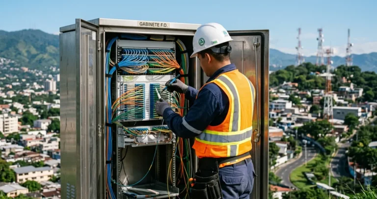 Lista de proveedores de internet en Honduras: instalación de red de fibra óptica de un ISP hondureño