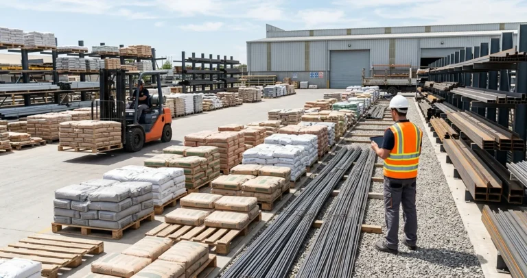 Distribuidores de material de construcción al por mayor en México: almacén mayorista con cemento, varilla y acero