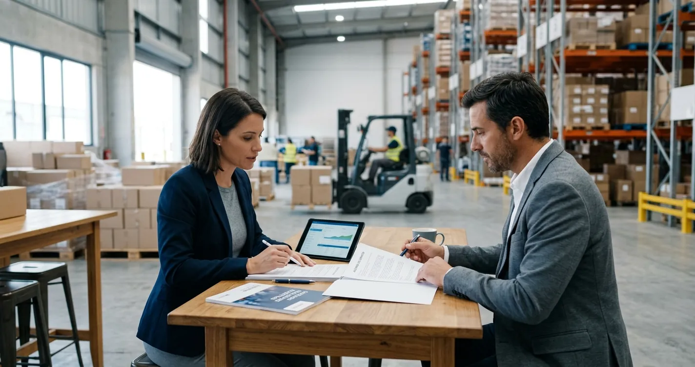 Empresas que buscan distribuidores en México y LATAM — acuerdo comercial en centro de distribución B2B