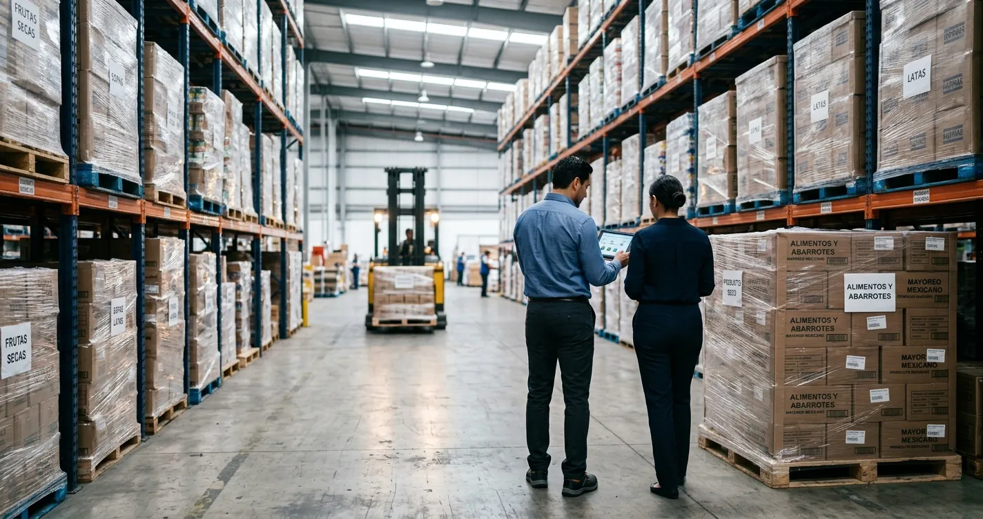 Centro de distribución mayorista de Abastecemos de Occidente S.A. proveedores de alimentos en el occidente de México