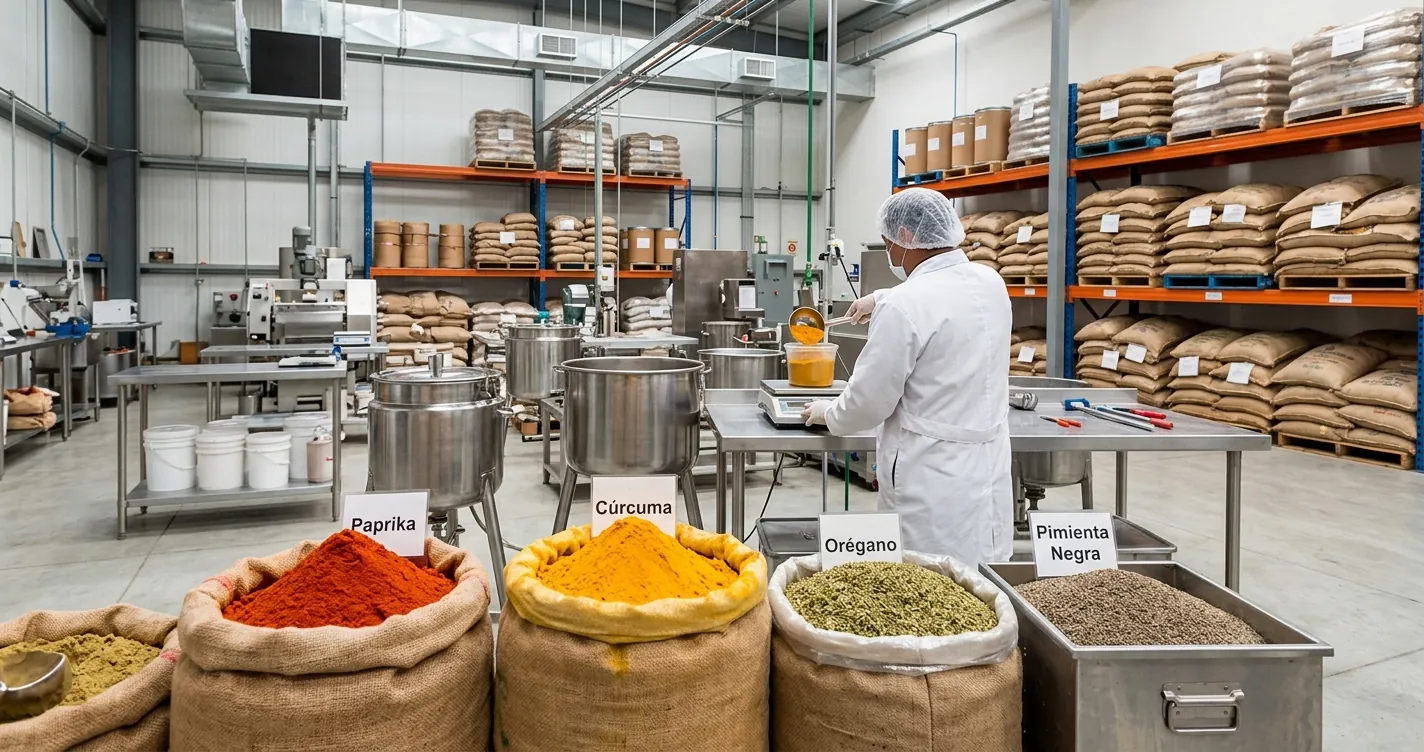 Fabricantes de especias en México — Planta envasadora y distribución mayorista B2B