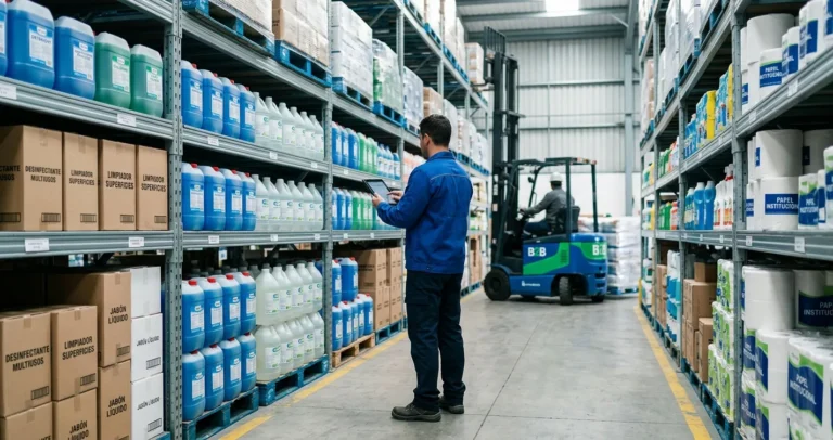 Empresas de productos de limpieza al por mayor — Almacén de distribuidor mayorista B2B